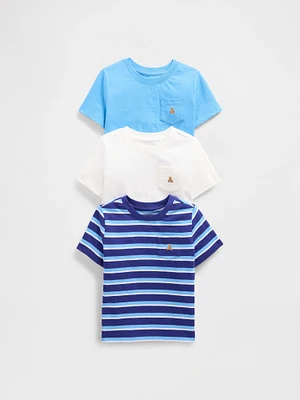 Baby & Toddler Mix Match Pocket T-Shirt (3-Pack
