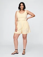 365 High Rise Linen-Blend Shorts