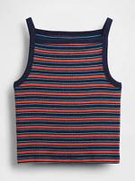 Modern Apron-Neck Cropped Tank Top