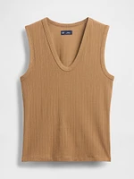 Sheer Modern Rib Tank Top