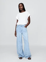 Linen-Blend Roll-Cuff T-Shirt