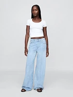 Modern Cropped Cap-Sleeve T-Shirt