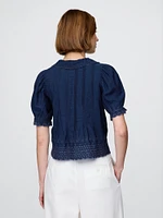Gap × DÔEN Eyelet Shirt
