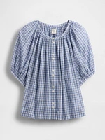 Gap × DÔEN Gingham Top