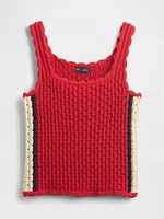 100% Cotton Crochet Cropped Tank Top