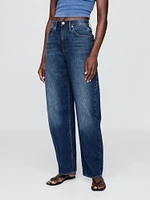 High Rise Barrel Jeans