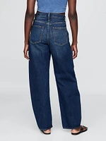 High Rise Barrel Jeans