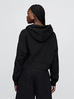 French Terry Cropped Oversized Hoodie