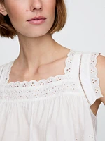 Gap × DÔEN Eyelet Top