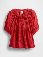 Gap × DÔEN Gingham Top