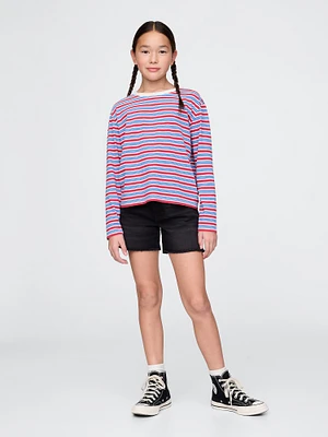 Kids Denim Midi Shorts