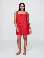 Gap × DÔEN Eyelet Shift Mini Dress