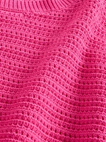 Crochet Cropped Boatneck Sweater