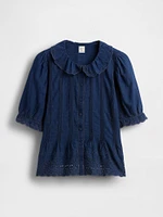 Gap × DÔEN Eyelet Shirt