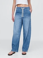 High Rise Barrel Jeans
