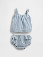 Baby Denim Stripe Outfit Set