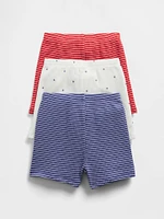 Baby First Favorites Organic Cotton Ruffle Shorts (3-Pack