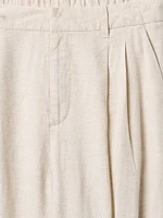 365 High Rise Linen-Blend Trousers