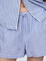 Linen-Blend PJ Shorts