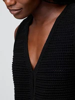 100% Cotton Crochet Hook-Front Vest