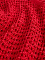 100% Cotton Crochet Crewneck Sweater