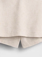 Linen-Blend Mini Skort