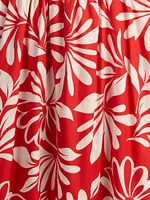 Poplin Tie-Back Mini Dress