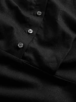 Linen-Blend Shirtdress