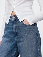 Curvy High Rise Barrel Jeans