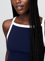 Modern Apron-Neck Cropped Tank Top