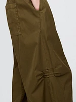 Mid Rise Twill Barrel Pants