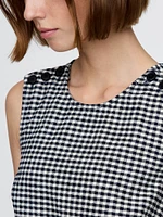 Gap × DÔEN Gingham Denim Mini Dress
