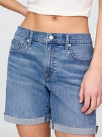 5" Mid Rise Denim Girlfriend Shorts