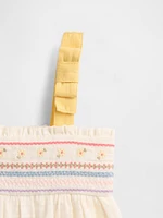 Baby Embroidered Tie-Shoulder Dress