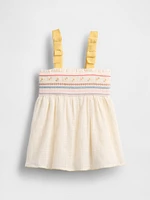 Baby Embroidered Tie-Shoulder Dress
