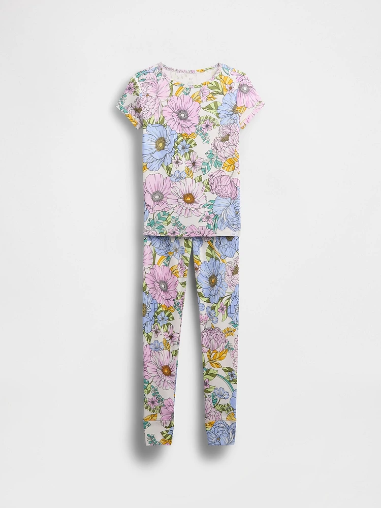 Kids Organic Brushed Cotton Gingham PJ Set