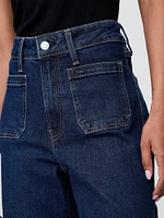 Curvy High Rise Stride Wide-Leg Ankle Jeans
