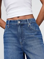Curvy Mid Rise UltraSoft Baggy Jeans