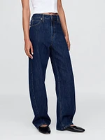 Curvy High Rise Barrel Jeans
