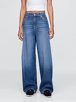 Curvy Mid Rise UltraSoft Baggy Jeans