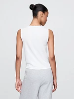 GapFit Breathe Twist-Front Tank Top