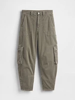 Mid Rise Barrel Cargo Pants