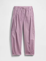 Mid Rise Barrel Parachute Pants