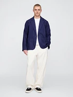 Relaxed Linen-Cotton Blazer
