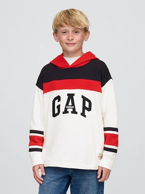 Kids VintageSoft Colorblock Athletic Logo Hoodie