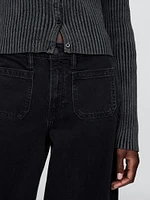Mid Rise Cargo Baggy Jeans