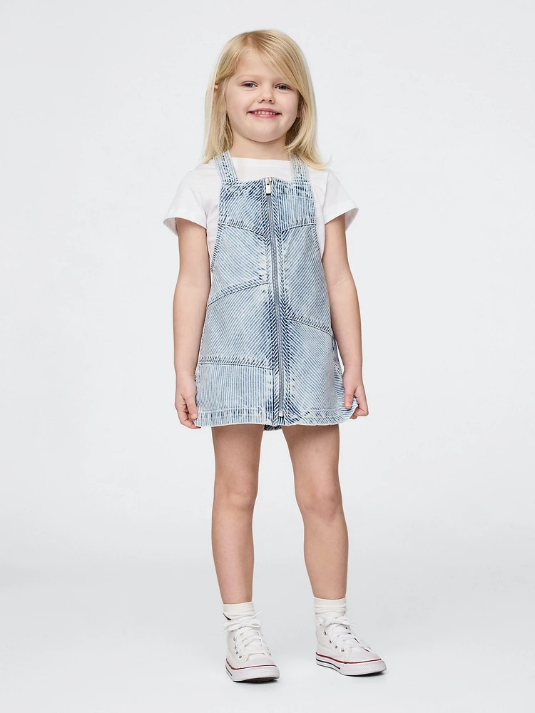 Baby & Toddler Patchwork Striped Denim Skirtall