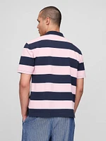 Gap × Malbon Logo Striped Polo Shirt