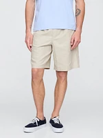 9" Linen-Cotton Easy Shorts