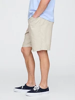 9" Linen-Cotton Easy Shorts